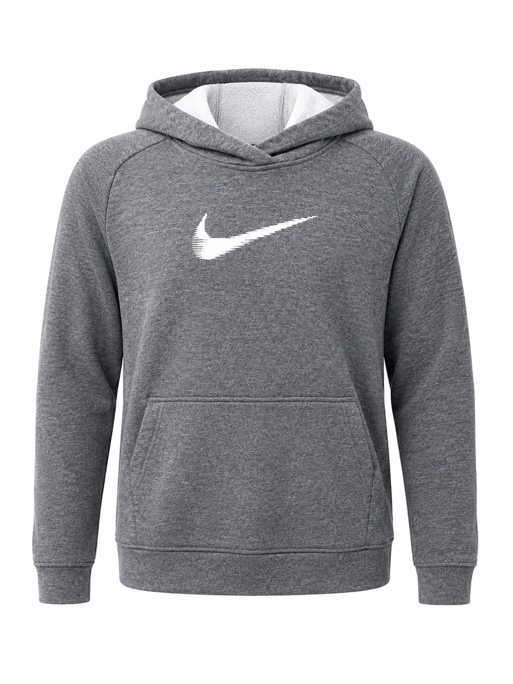 Nike Grey Hooded Pullover with White Swoosh